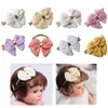 Acessórios de cabelo Algodão Bowknot Hairband para bebês Elastic Head Bands Infantil Turbante Headwear Desgaste Diário Ocasião Especial A2UB