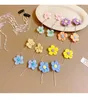 Hair Accessories 4PCS/lot Colorful Flower Bow Braided Chain Pearl Butterfly Children Girls Clip Summer