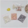 Pearl High Quality 6-7mm Oval Pearls Seed Pärlor 3Colors White Pink Purple Loose Freshwater For Smyckes Making Supplies SMEEXKE LOOP B DHVCB