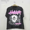 Erkek Tişörtleri Hellstar Ses Heaven Baskı Tshirt Harajuku Hip Hop Grafik Erkekler Kadın Sokak Giyim Kısa Kollu T-Shirts T231010