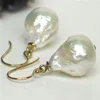 14-16 mm białe barokowe kolczyki perłowe 18K Hook Fine Jewelry Classic Fashion DIY AAAA Osobowość 220212306D