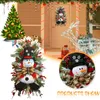 Decorações de Natal Decoração de Natal Boneco de neve Swag Grinalda Enfeites pendurados de Natal Decorações de parede da porta da frente Grinalda de árvore de Natal feliz 231010