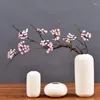 Decorative Flowers Silk Flower Zen-like Simulation Cherry Blossoms Fake Plants 87cm Artificial Home Indoor Decoration Small Floral Branches