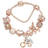 Seialoy Rose Gold Armband Armreifen Für Frauen Prinzessin Elch Perle GLÜCKLICH Charme Armbänder Schmuck Fit Mädchen Paar Freundschaft Schmuck Gi2960