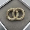 Spille stilistiche 18 gioielli con diamanti placcati in oro Spille di lusso unisex di alta qualità con scatola242k