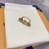 Super sprankelende zirkoon brief hanger ketting oorbel ring verloving bruiloft sieraden festival feestkleding geschenken HLVS27