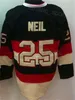 Rétro Hockey Vintage 6 Bobby Ryan Jersey CCM Classique 65 Erik Karlsson 19 Jason Spezza 25 Chris Neil 11 Daniel Alfredsson Noir Blanc Beige Cousu sur Couleur Retraite Hommes