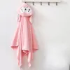 Handtücher Bademäntel Kinder Jungen Mädchen Badetuch Schnell trocknender Weichkorallen-Fleece-Bademantel Kapuzenmantel Cartoon-Tier-Babyparty-Produkte Waschlappen 231010