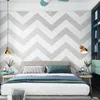 Fonds d'écran motif ondulé papier peint style nordique géométrique hipster simple salon chambre gris fond clair