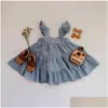 Robes De Fille Robes De Fille Filles Robe De Plage Été Volants Dentelle Enfants Tutu Jupe pour Boho Vêtements Enfant en Bas Âge Jouant Vêtements Enfants B Dhrph