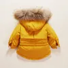 Ensembles de vêtements Hiver enfants vêtements ensemble bébé garçon fille vêtements chaud doudoune manteau combinaison Snowsuit enfants Parka vraie fourrure salopette pardessus 231010