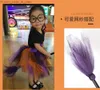 Other Event Party Supplies 5 colors Halloween Witch Decor Broom Props Halloween Children Gifts LED Light Gauze Witch Broom Halloween Party Decoration Q231010