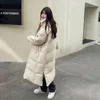 Płaszcze damskie 2023 Zimowa koreańska bawełniana kurtka gęsta super długie ubrania parkas płaszcz damski