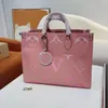 Luxerys Tote Bag Designer Bag Letra V Onthego Crossbody Bag Mulheres Moda Bolsa De Couro Estilo Clássico Simples Três Tamanhos Em Várias Cores