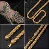 Correntes Iced Out Chains Colares Mens Hip Hop Jóias Rose Gold Sier Chain Necklace299C17826106431336 Jóias Colares Pingentes Dhuky