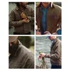 남성용 재킷 매드 스탠드 칼라 오일 왁스 칠 된 재킷 버전 남성 어두운 색상 아메카지 방수 빈티지 코트 2023 231010