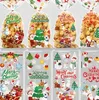 Christmas Decorations Candy Bag Gift Cookie Bags Biscuits Snack Plastic Transparent Packaging Party Decoration Supplies