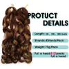 Cabelo Humano Bulks Francês Encaracolado Crochet Trança Cabelo Sintético Onda Solta Ombre Tranças Cabelo para Mulheres Espiral Cachos Pré Esticados Extensões de Cabelo 231010