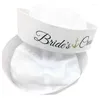 Berets Wedding Bridal Party Hats With Veil Bride Sash Bridesmaid/Bride Captain Hat For Bachelorette Shower Drop