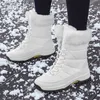 Bot tuinanle kadın platformu botlar kış peluş peluş sıcak ayakkabılar moda kadın orta yüzey kar botları kaymaz gri düz ayakkabılar bota feminina q231010