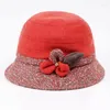 Baretten Lente Herfst Winter Fedora vrouwen Hoeden Wol Casual Cap Kleuren Ontwerp Modieuze Girls'hats M6641