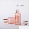 Packing Bottles Wholesale Eye Dropper Bottle Pink Glass Bottles Translucence Essential Oil Empty Per Packaging Container Office School Dhafk