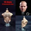 Militära figurer 2 Styles Vivid VT001 GC023 1/6 Skala europeisk manlig soldat Tough Guy Bald Movie Star Head Sculpt Model för 12 "Figur Body 231009