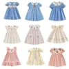 Robes d'été pour petites filles, motif Floral coréen, manches à volants, décontractées, pour enfants de 1 à 7 ans, 15 couleurs