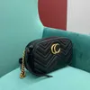 Original Leather Women's Marmont Wave Pattern Camera Fashionable Casual Shoulder Crossbody Bag Stores Are 95% Off Clearance Wholesale