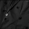 Costumes pour hommes Blazer imprimé hirondelle de luxe printemps automne couleur unie simple boutonnage affaires décontracté homme vestes grande taille 5XL