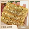 24K Bangles 4Pcs lot Ethiopian Africa Fashion Gold Color Bangles For Women African Bride Wedding Bracelet Jewelry Gifts 210713314J