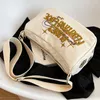 Evening Bags Beige Women Shoulder Bag Large Capacity Letters Designer Ladies Hand Messenger Big Female Y2k Casual Shopper Crossbody