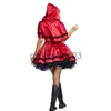 Theme Costume Multiple Carnival Halloween Lady Little Red Riding Hood Costume Classic Vintage Clubwear Play Suit Cosplay Fancy Party Dress x1010