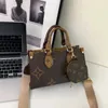 Tasarımcı çantası 2023 Yeni kendine ait marka eski çiçek kadın çanta çift taraflı renkli alışveriş moda tote çanta