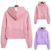 lululemomly Veet Verdickungsjacken Pullover lululy Half Zipper Pocket Hoodies Outdoor Freizeit Sweatshirts Fitnessstudio Kleidung LU-922 Damen Yoga Stickerei Hoodie Plus