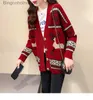 Kvinnors tröjor 2023 Spring Women's Sweater Warm Knitted tröja Jacka Löst Pocket FN Fashion Stick Cardigan Jacket Ladies Jacketl231010