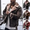 Men's Down Parkas Winter Jacket Men Imitation Leather Jacket Biker Motorcycle Zipper Long Sleeve Coat Top Streetwear Leather Jacket Men Coat J231010