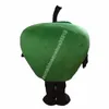 Verde maçã vermelha mascote figurino de alta qualidade tema de desenho animado carnaval de adultos tamanho de aniversário festa de aniversário