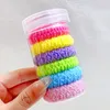 Hårtillbehör 6st/Set Simple Ticken Bands for Girls Fashion Folorful Ponytail Holder Head Band Korean Tie Children Children