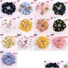 Hair Accessories 117 Styles Lady Girl Hair Scrunchy Ring Elastic Bands Pure Color Leopard Plaid Large Intestine Sports Dance Scrunchie Dh8Rn