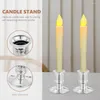 Candele 10 pezzi Base elettronica Base Fashion Candele Dining Table Decorazione Decorativa Candlestick Plastica per