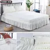 Bed Skirt Thicken High Quality Ruffles Embroidered Craft Durability Stylish for Comforting Aesthetic-15 Inch Deep 231007