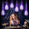 Andere evenementen Feestartikelen Halloween Hangende Spin Eierzakken met Verlichting Realistische Spinnen Spookhuis Rekwisieten voor Binnen Buiten Halloween Party Decor 231009