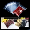 Paketleme çantaları toptan 100pcs/lot plastik zip poli torbalar 10 ipek mil berrak fermuar yeniden kapatılabilir depolama baggies takı şeker DHG1U için uygun