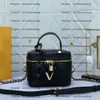 Mode kvinnor läder kedja handväska crossbody väska nicolas ghesquiere rese dyrare dragkedja lås smink påse axelväskor topp designer väska handväska m57458 m57482