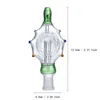 Paladin886 NC005 Pipa da fumo Dab Rig Bong in vetro per acqua Confezione regalo 14mm 19mm Clip per unghie in ceramica al quarzo Piatto dabber Stile tartaruga verde Circa 5,31 pollici Tubi gorgogliatore