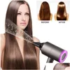 Ds Dryers 2022 Winter Hair Dryer Negative Lonic Hammer Blower Electric Professional Cold Wind Hairdryer Temperature Care Blowdryer H Dhkni