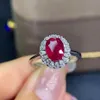 Kjjeaxcmy Fine Jewelry S925 Sterling Silver Inlaid NaturalRuby New Girl Noble Ring Support Test Test Chinese Style Selling252o