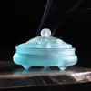 Fragrance Lamps Glass Xiangyun Threelegged Incense Household Indoor Office Tea Ceremony Seal Set of Gifts 231009