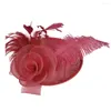 Berets Women Flower Mesh Ribbons Feathers Fedoras Hat For Comfortable And Stylish Look Lady Fascinators